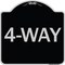 Signmission Designer Series Sign-4-Way, Black & Silver Heavy-Gauge Aluminum Sign, 18" x 18", BS-1818-24374 A-DES-BS-1818-24374 - alternate 1